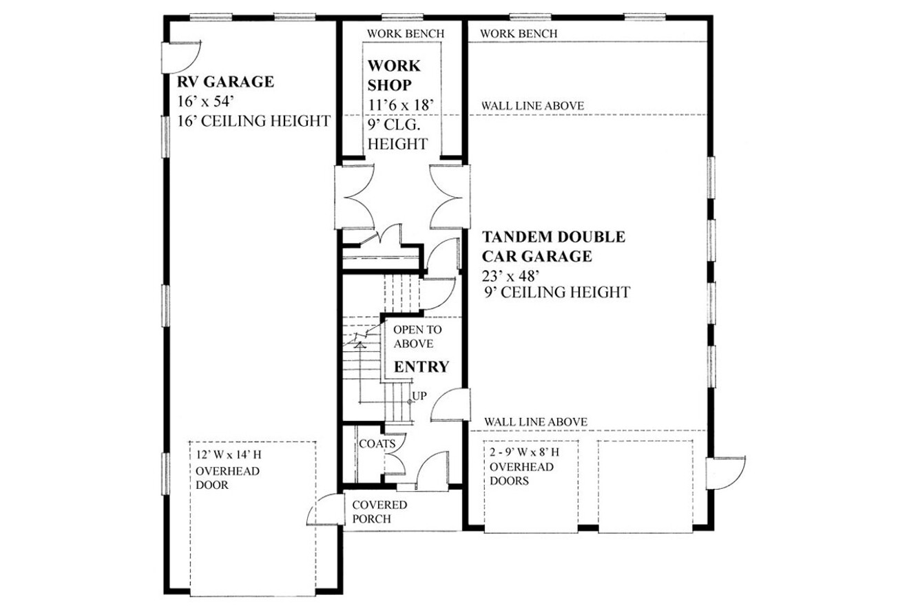 Craftsman House Plan - 35828 - 1st Floor Plan
