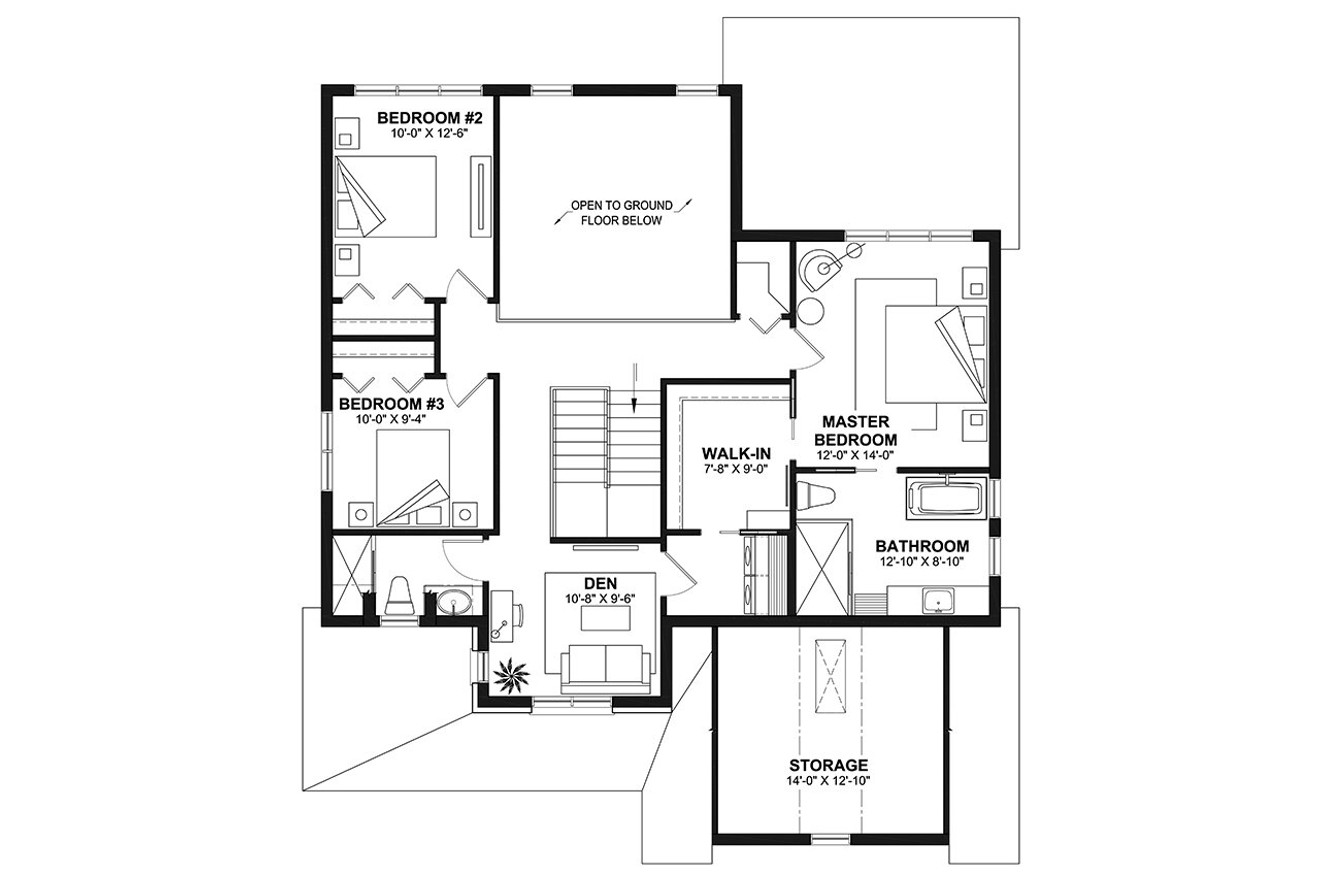 Secondary Image - Farmhouse House Plan - Charlie 35833 - 2nd Floor Plan