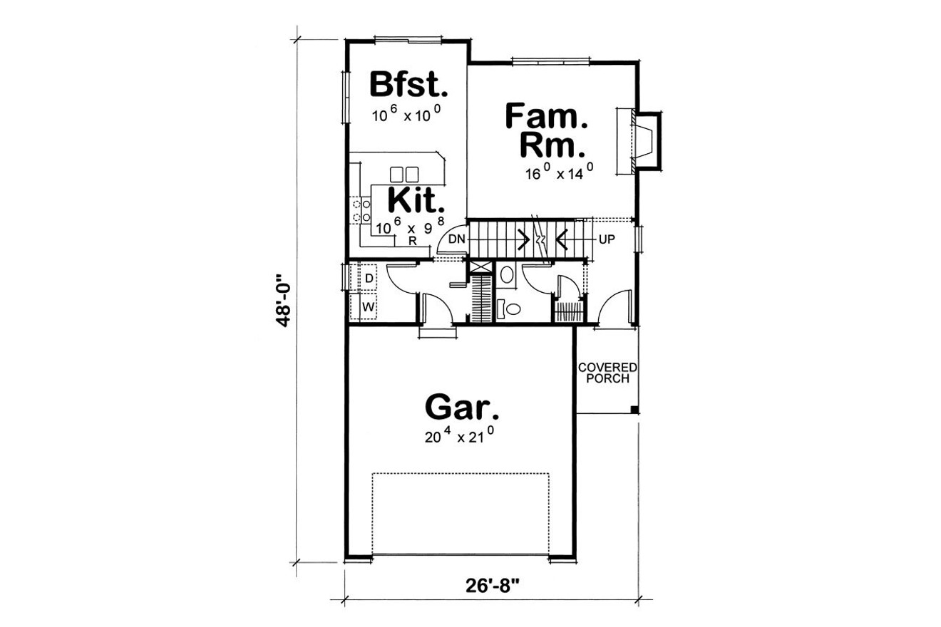 Traditional House Plan - Wilstrom 36261 - 1st Floor Plan