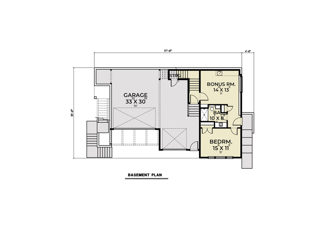 Contemporary House Plan - 36338 - Basement Floor Plan