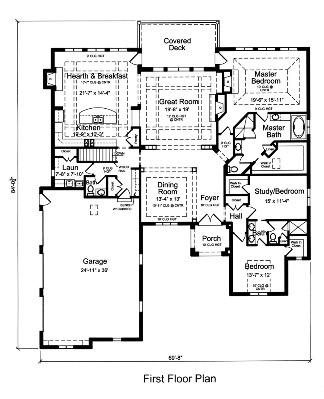 Traditional House Plan - The Wyndham II 36350 - 1st Floor Plan
