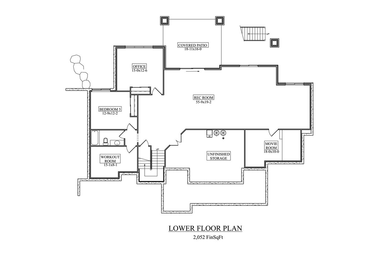 Craftsman House Plan - Whitewater 36471 - Basement Floor Plan