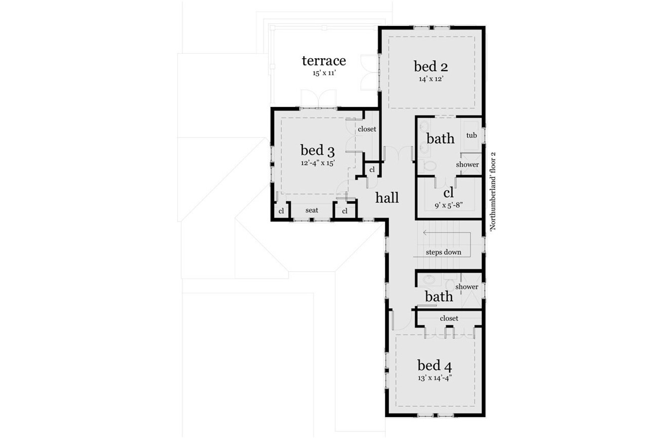 Secondary Image - Farmhouse House Plan - Northumberland 36506 - 2nd Floor Plan