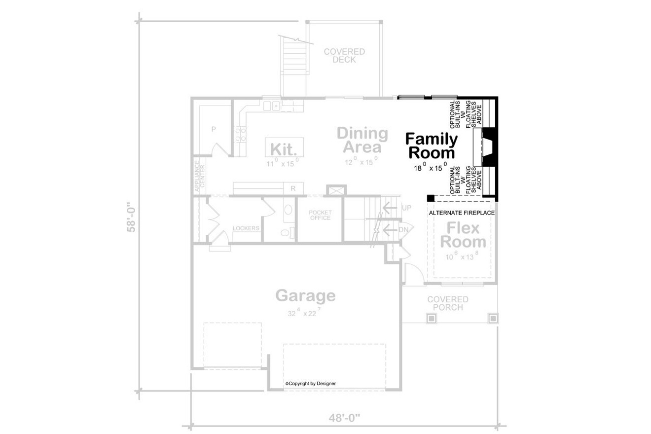 Contemporary House Plan - Herndon Farm 36574 - Optional Floor Plan