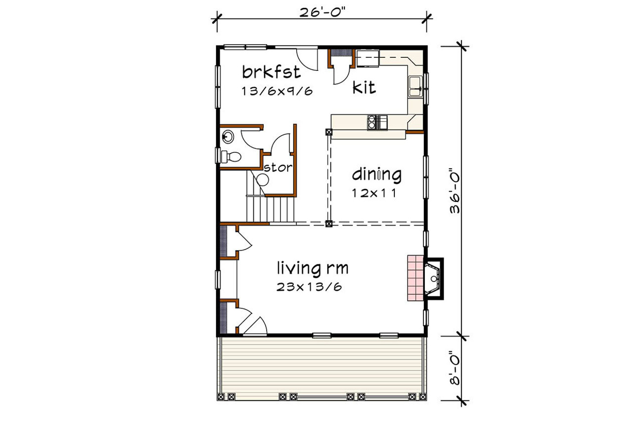 Country House Plan - 36943 - 1st Floor Plan
