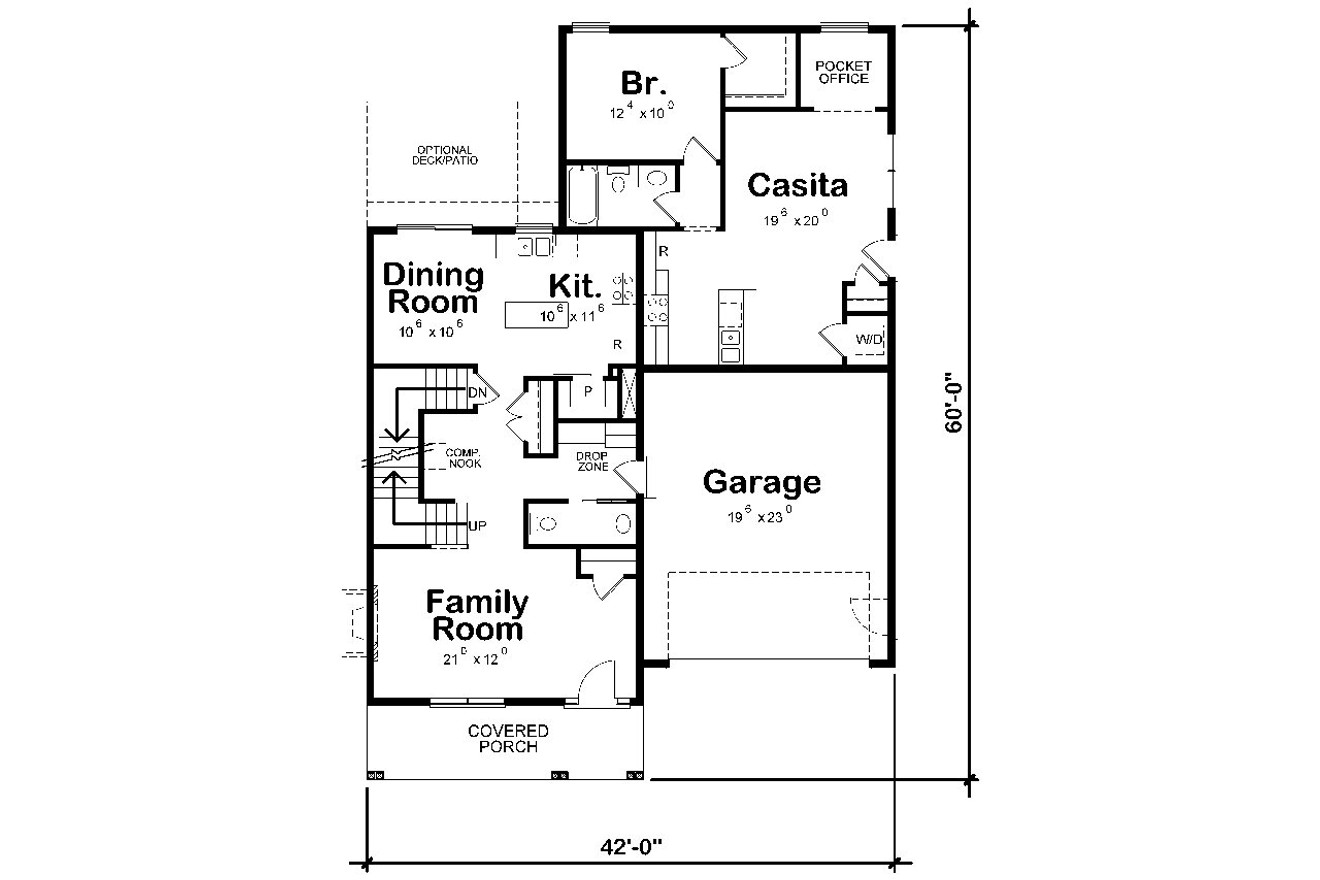 Traditional House Plan - Westerly 37777 - 1st Floor Plan