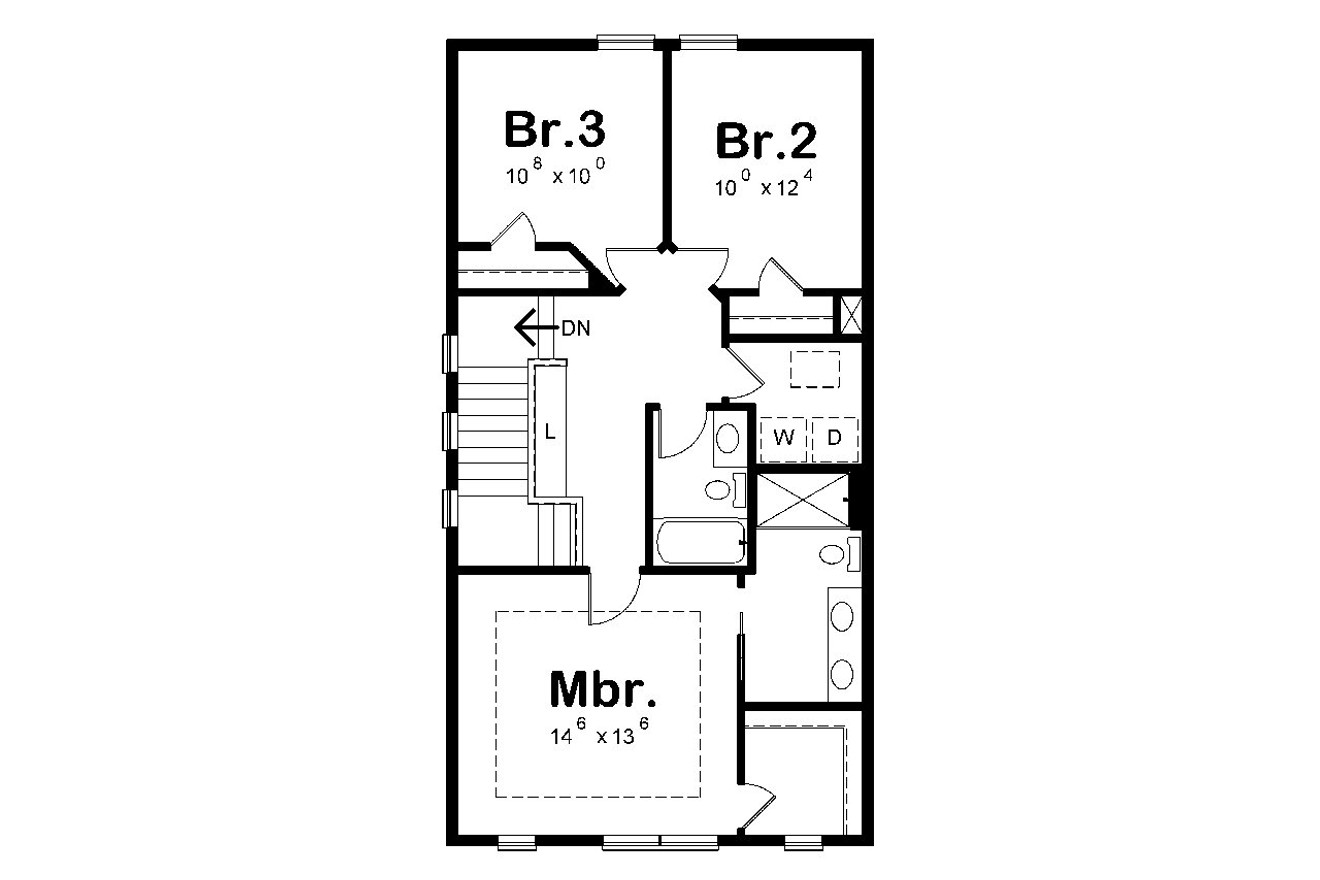 Secondary Image - Traditional House Plan - Westerly 37777 - 2nd Floor Plan