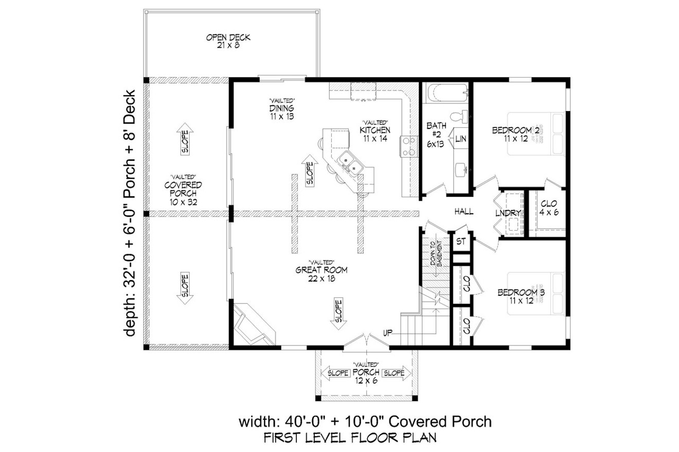 Lodge Style House Plan - Gemstone Acres 37898 - 1st Floor Plan