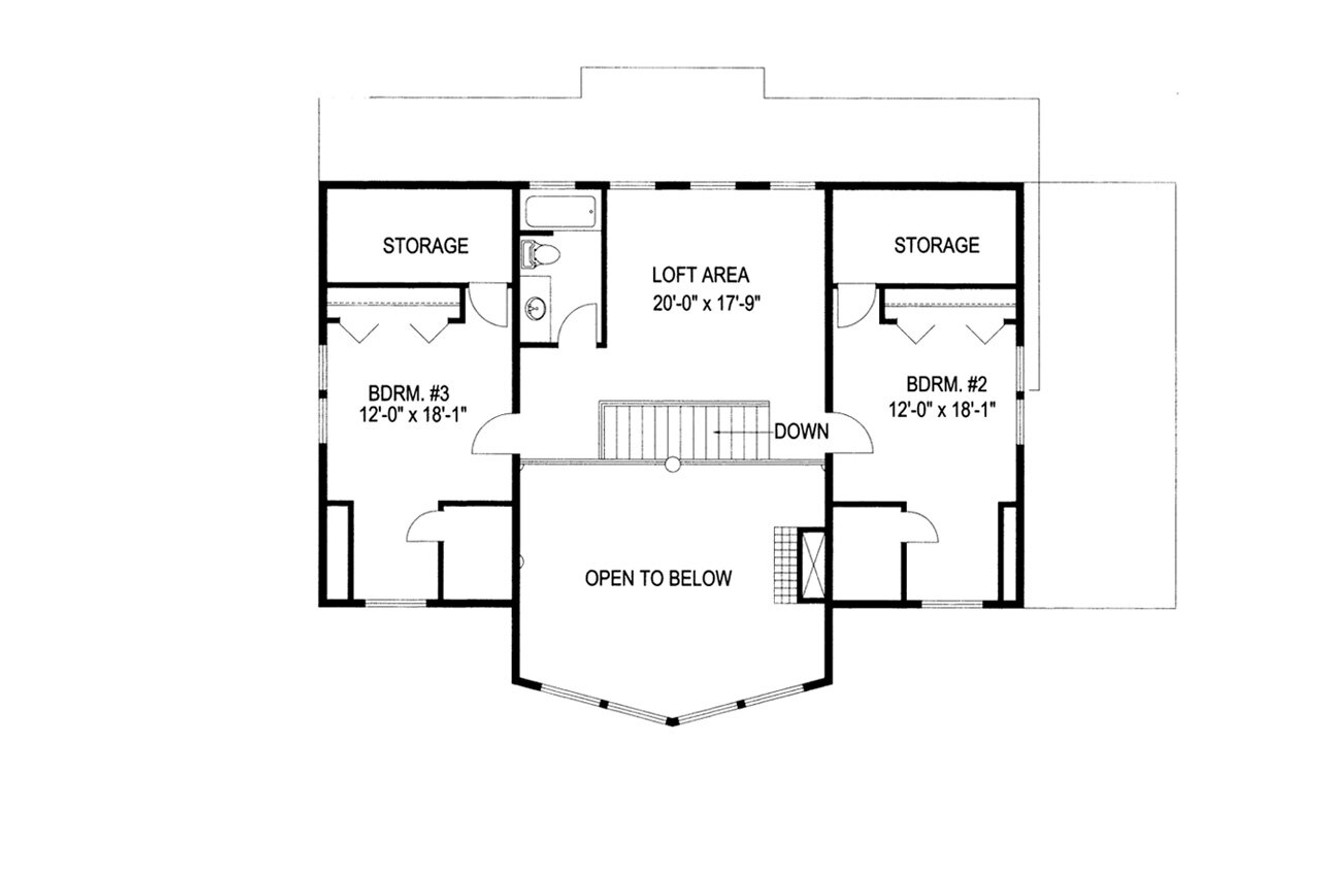 Country House Plan - 38266 - 2nd Floor Plan