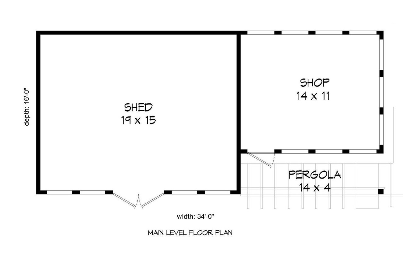 Cottage House Plan - 38362 - 1st Floor Plan