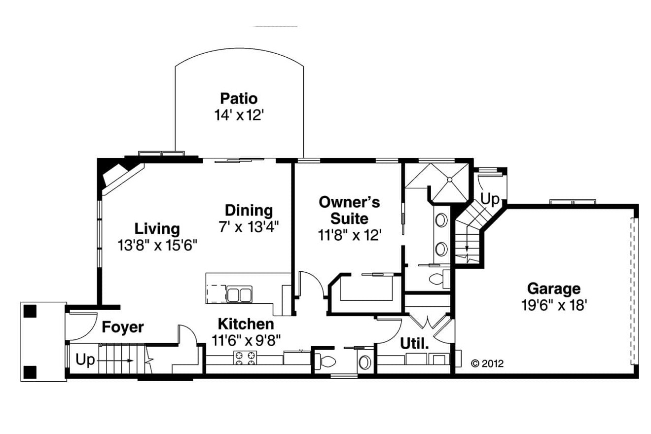 Contemporary House Plan - Stinson 38383 - 1st Floor Plan
