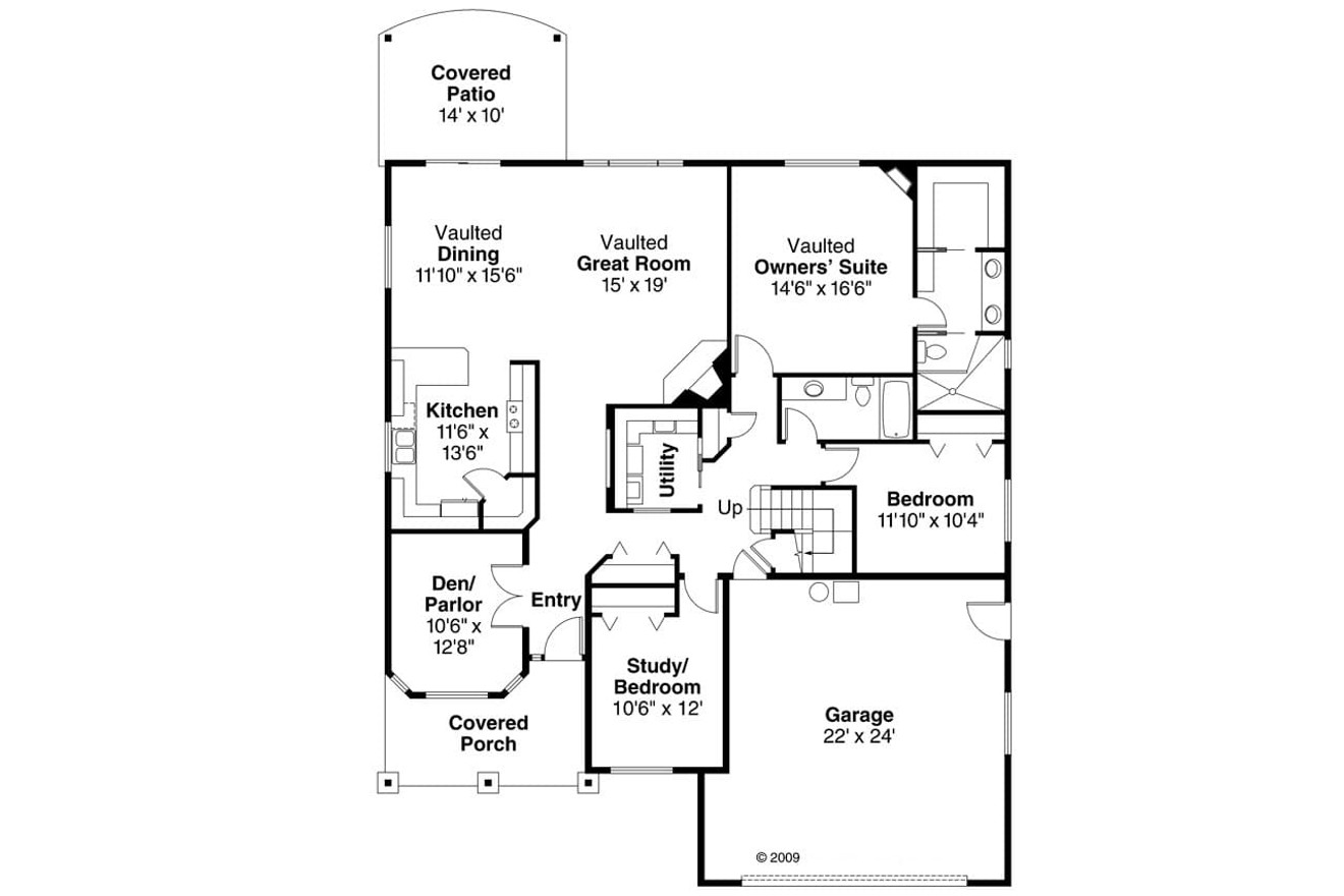 Cottage House Plan - Allenspark 38534 - 1st Floor Plan