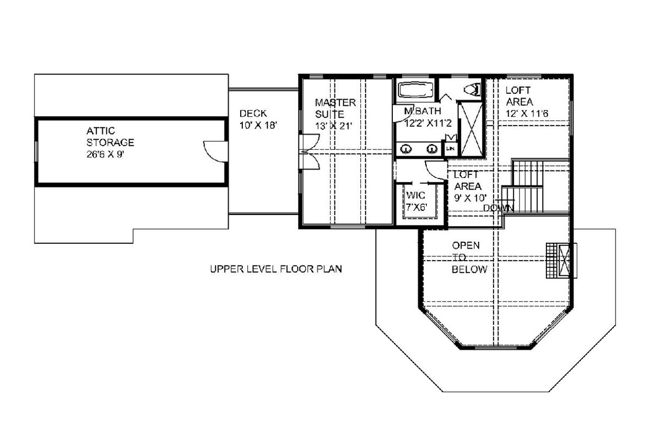 Cape Cod House Plan - 38535 - 2nd Floor Plan