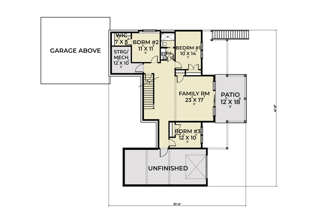 Lodge Style House Plan - 38610 - Basement Floor Plan