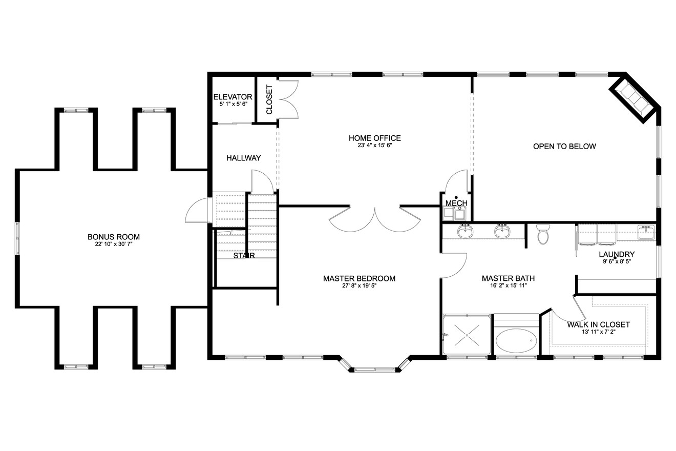 Secondary Image - Colonial House Plan - Bailey 38795 - 2nd Floor Plan