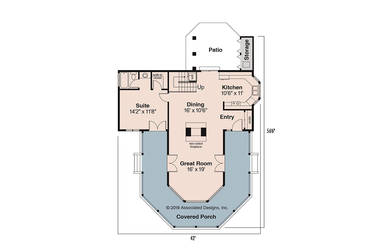 Country House Plan - Lakeview 39003 - 1st Floor Plan