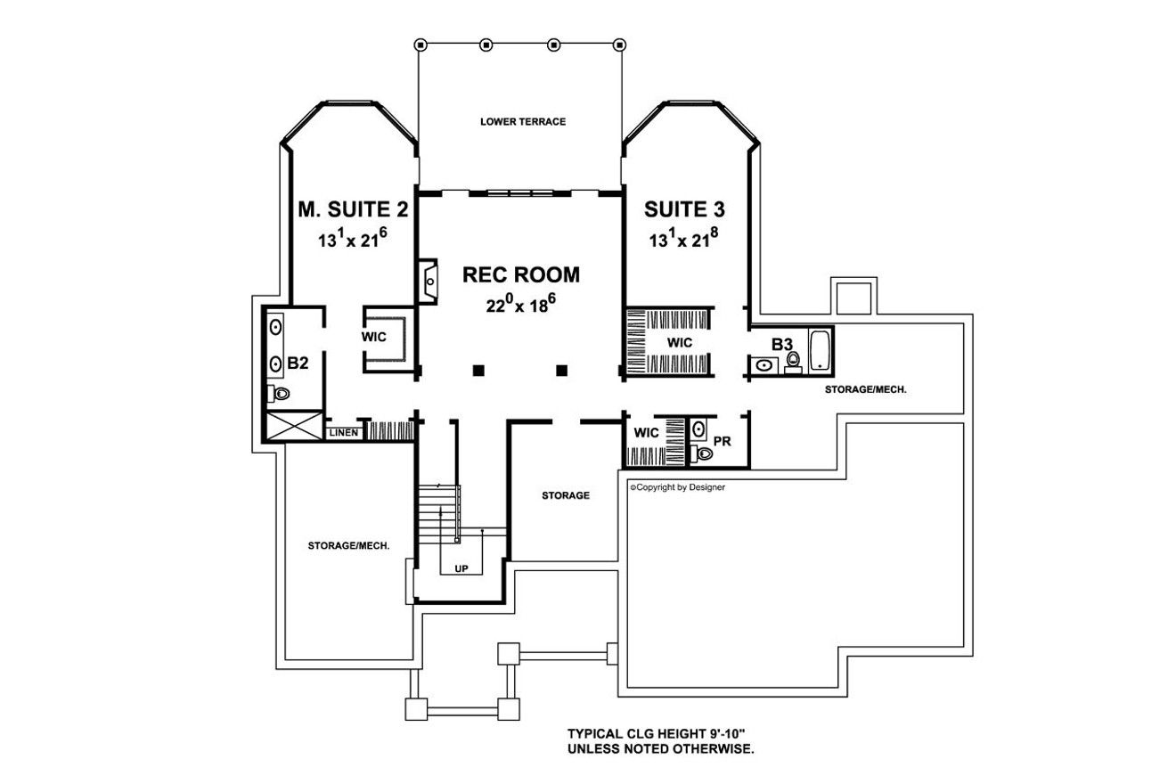 Secondary Image - Craftsman House Plan - Oak Ridge 39116 - Basement Floor Plan