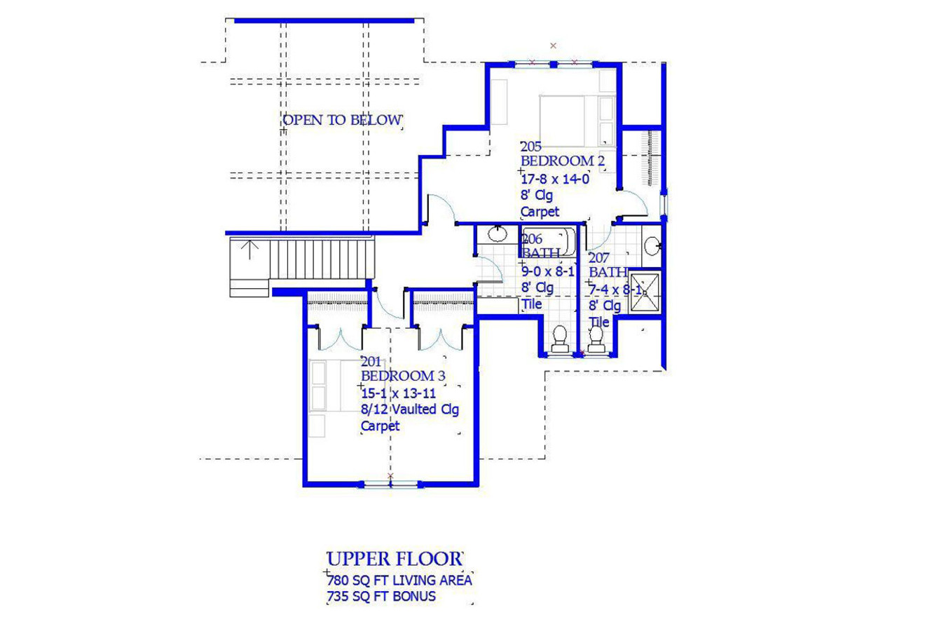 Secondary Image - Cape Cod House Plan - Thornapple 39121 - 2nd Floor Plan