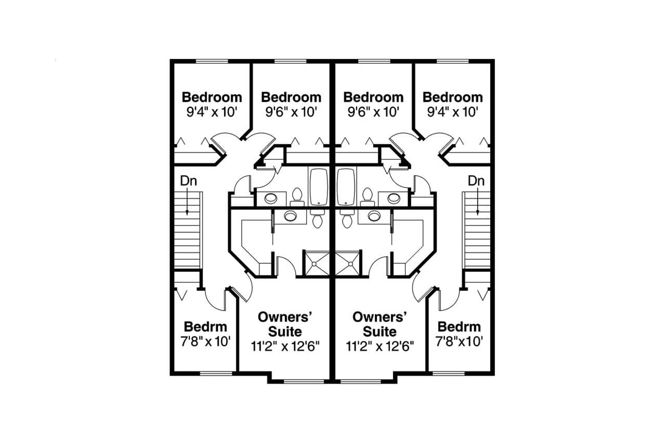 Secondary Image - Craftsman House Plan - Toliver 39251 - 2nd Floor Plan