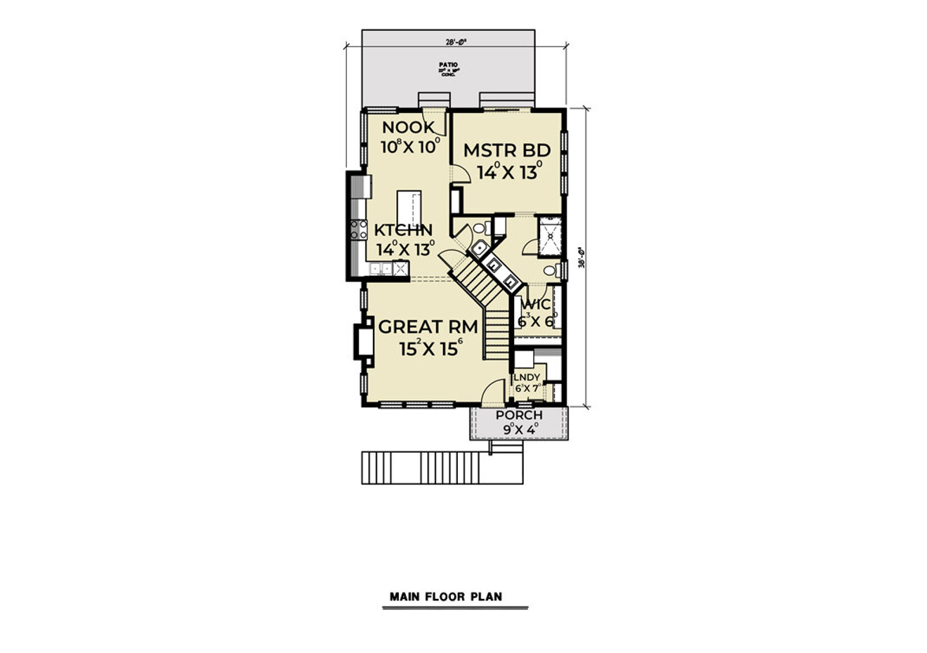 Contemporary House Plan - 39299 - 1st Floor Plan