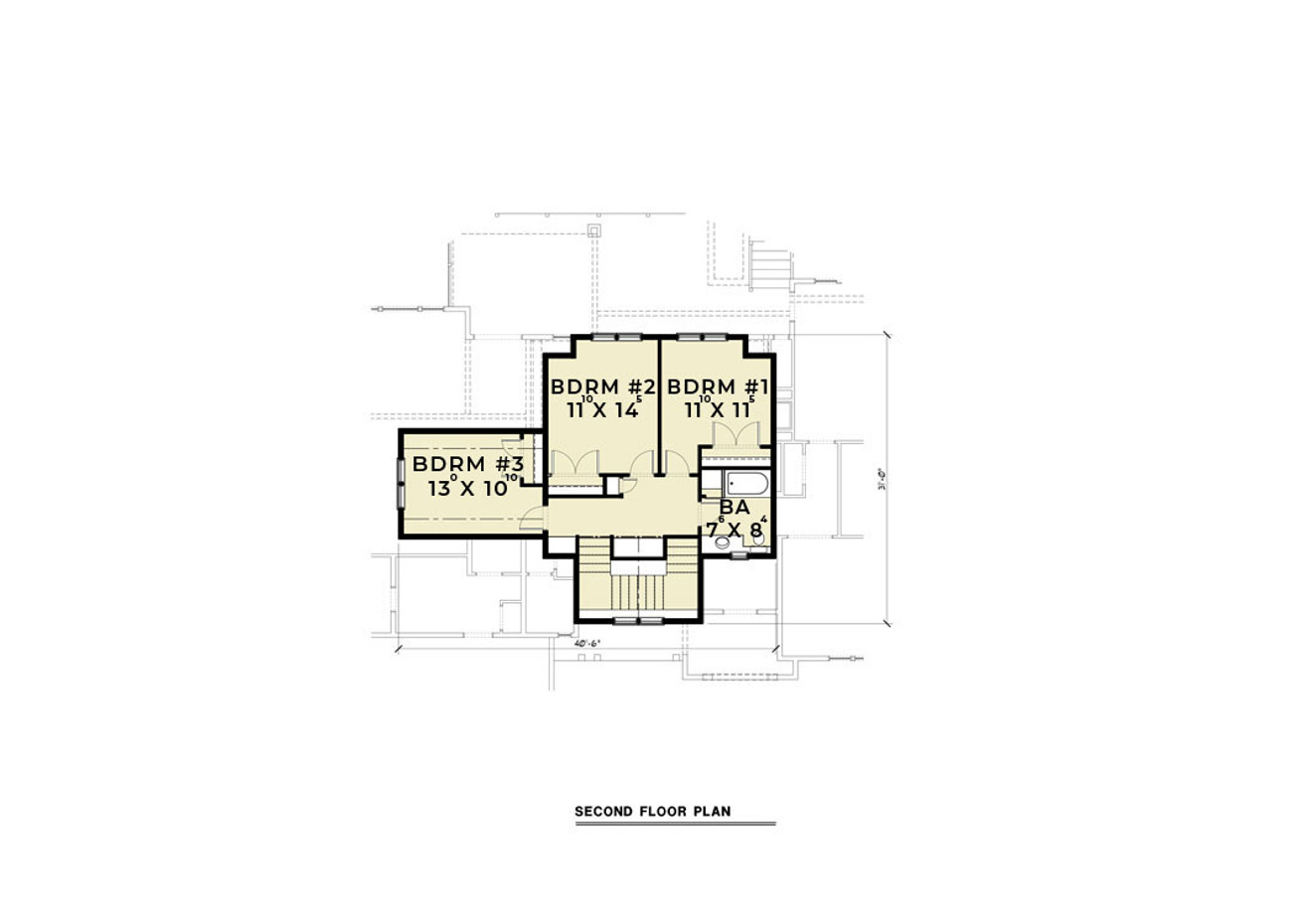 European House Plan - 39494 - 2nd Floor Plan