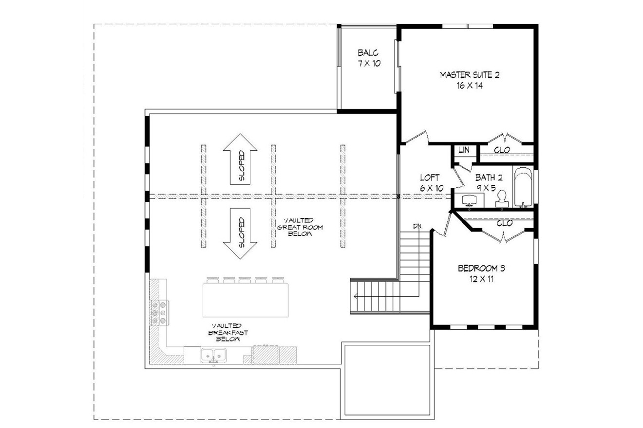 Secondary Image - Country House Plan - Mountain Shadows 39640 - 2nd Floor Plan