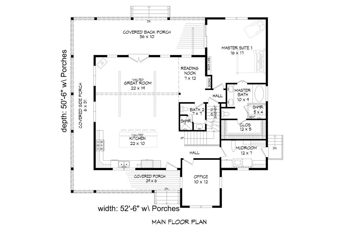 Country House Plan - Liberty Belle 39669 - 1st Floor Plan