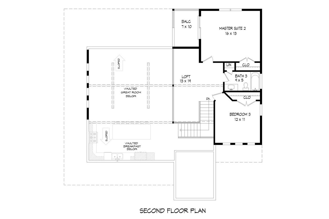 Country House Plan - Liberty Belle 39669 - 2nd Floor Plan