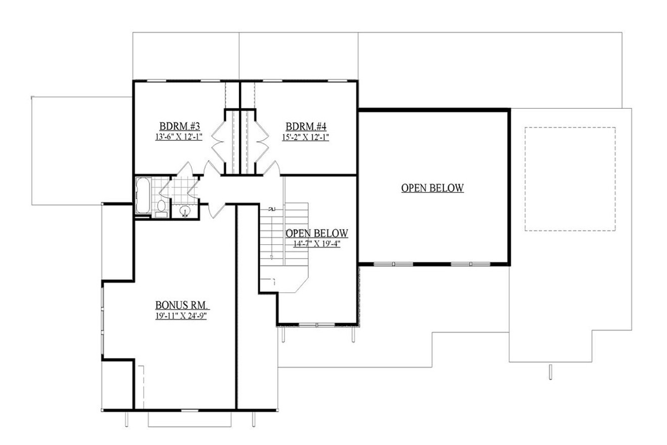 Secondary Image - Lodge Style House Plan - Timberwood 39760 - 2nd Floor Plan