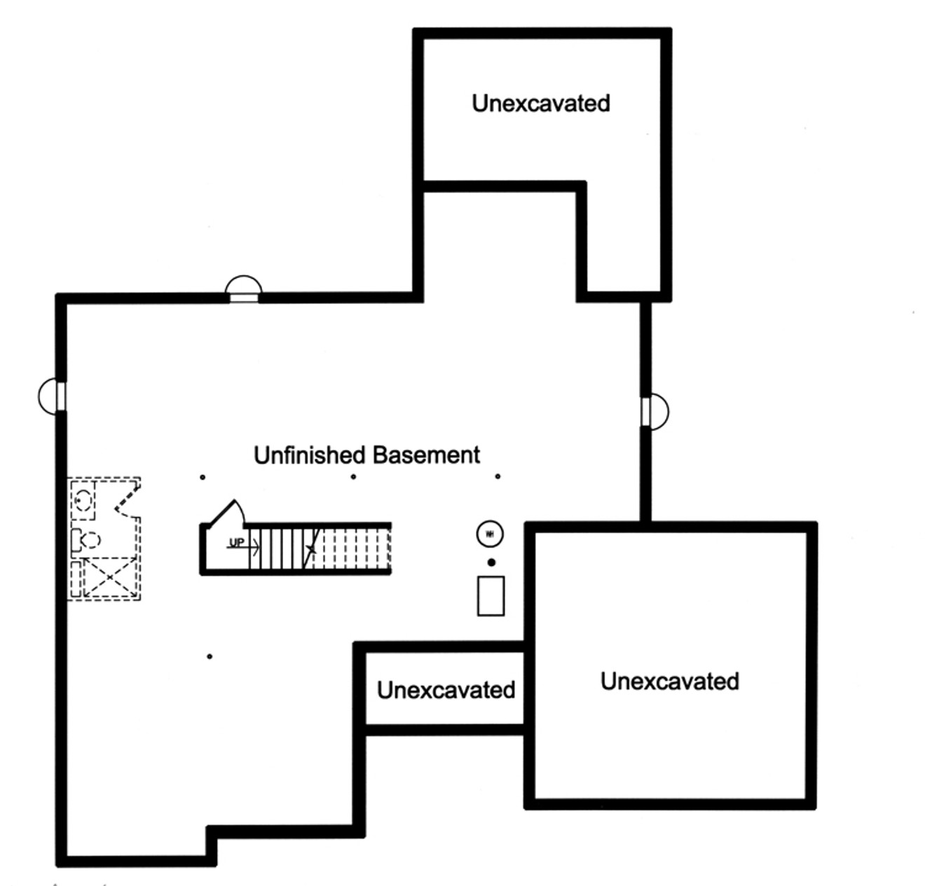 Secondary Image - Ranch House Plan - Portland 39821 - Basement Floor Plan