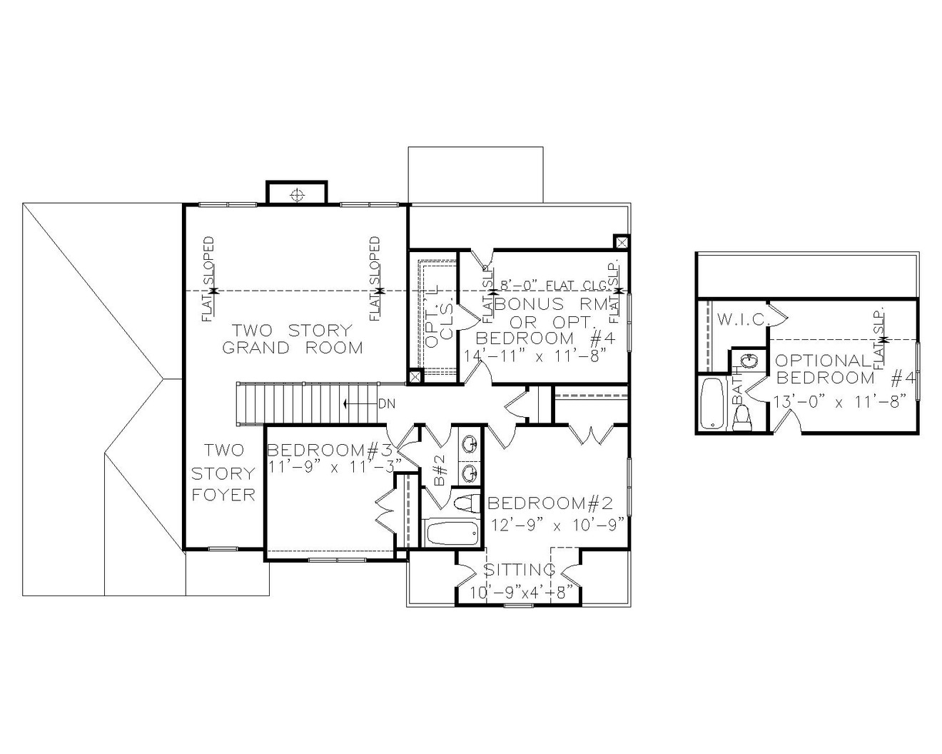 Traditional House Plan - Bristol A 40002 - 2nd Floor Plan
