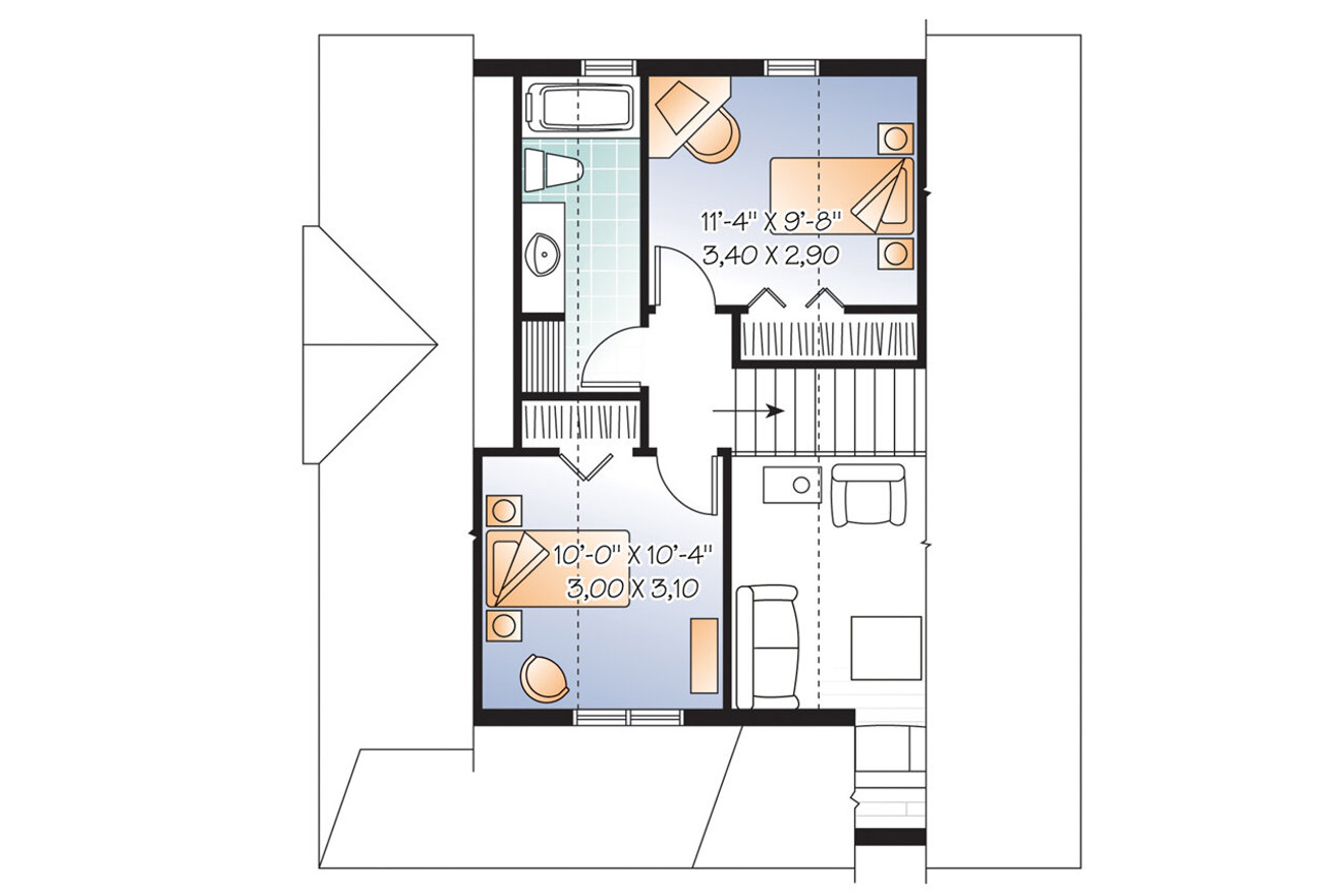 Country House Plan - Minuet 40027 - 2nd Floor Plan