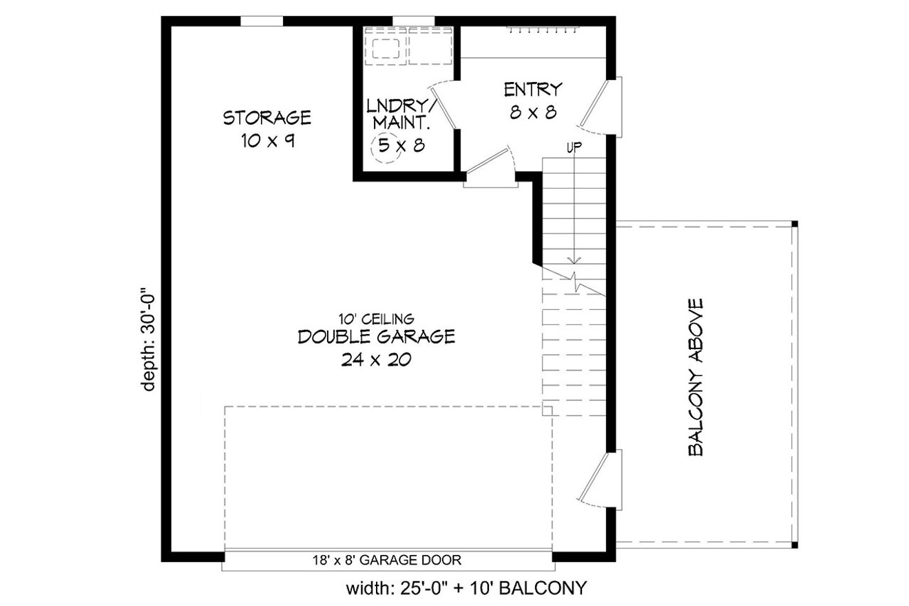 Modern House Plan - Sheboygan Overlook 40034 - 1st Floor Plan