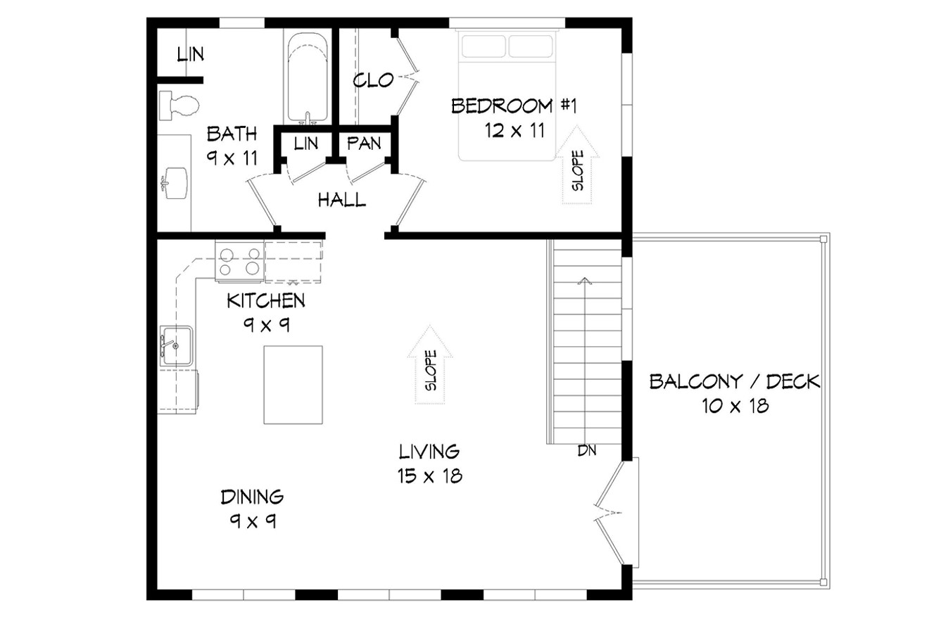 Secondary Image - Modern House Plan - Sheboygan Overlook 40034 - 2nd Floor Plan