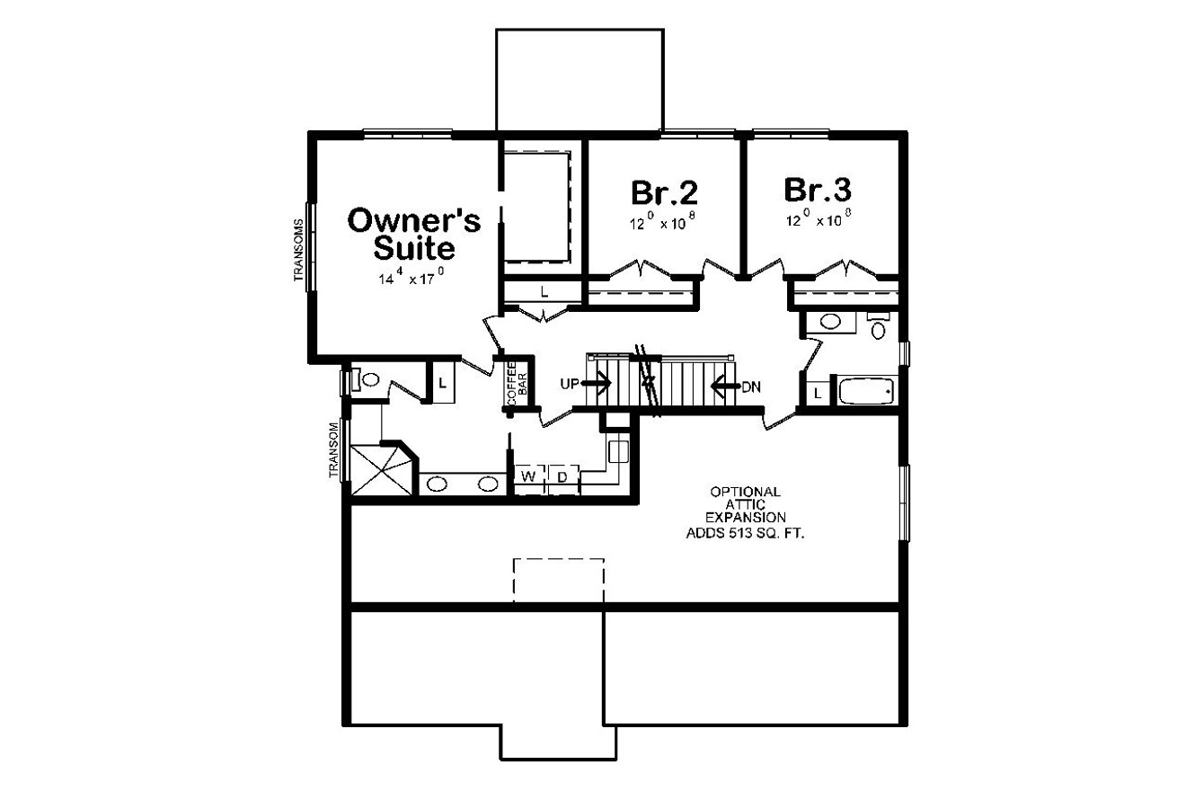 Secondary Image - Craftsman House Plan - Porsha 40212 - 2nd Floor Plan