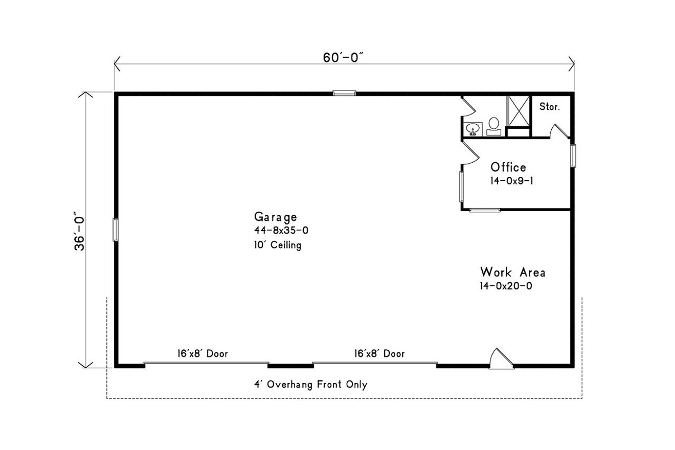 Traditional House Plan - 40257 - 1st Floor Plan