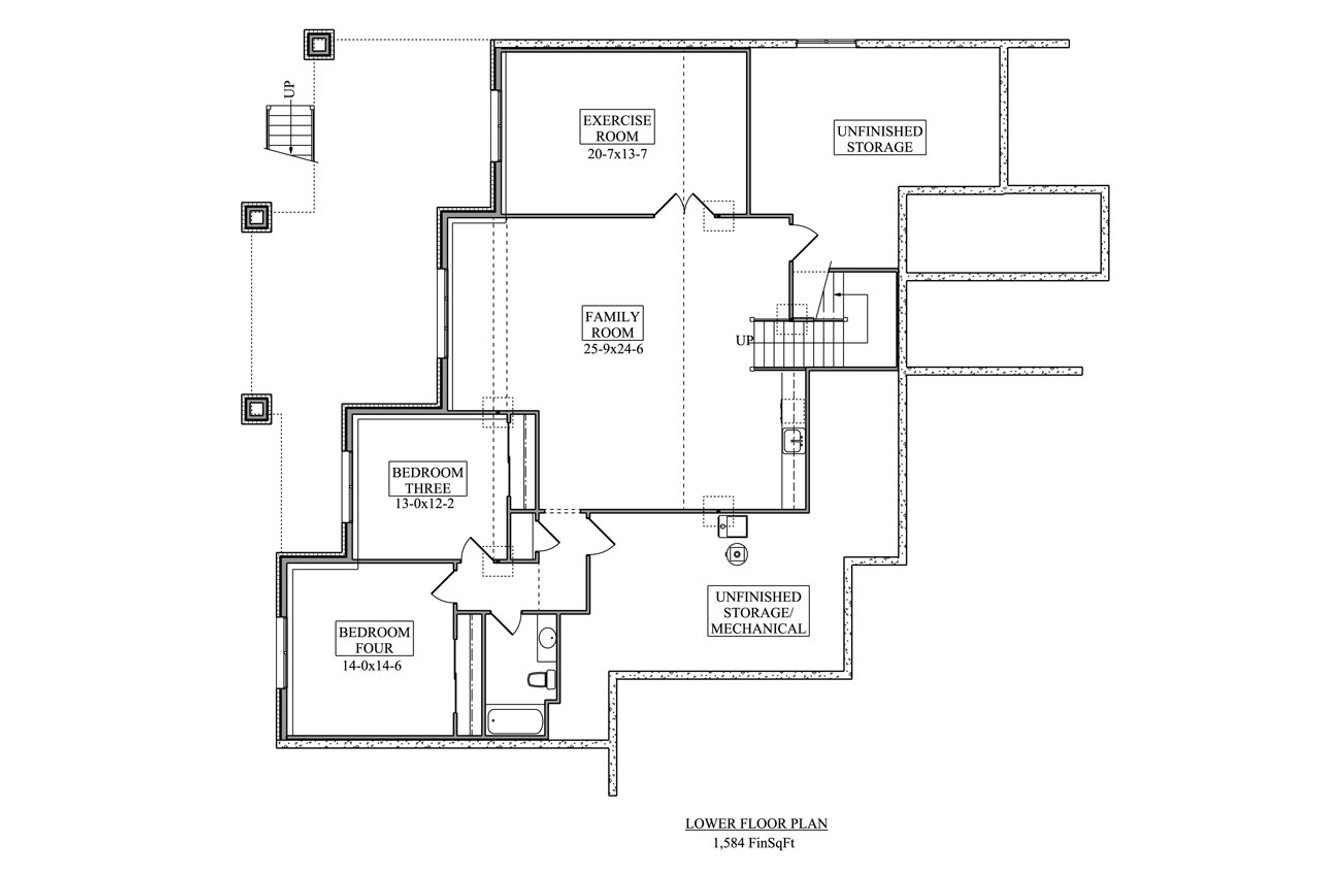 Secondary Image - European House Plan - Sandpiper 40331 - 2nd Floor Plan