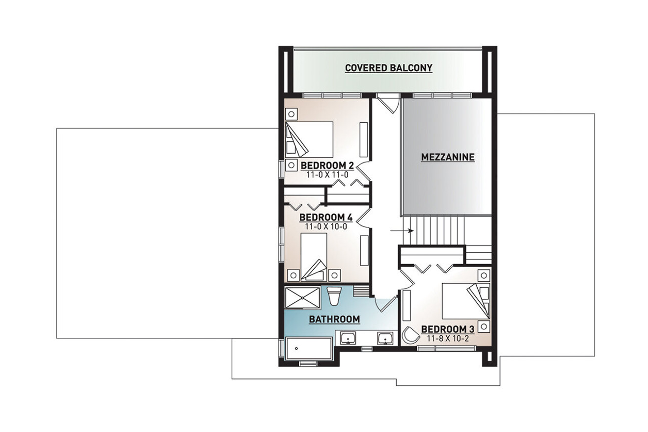 Modern House Plan - Essex 40356 - 2nd Floor Plan