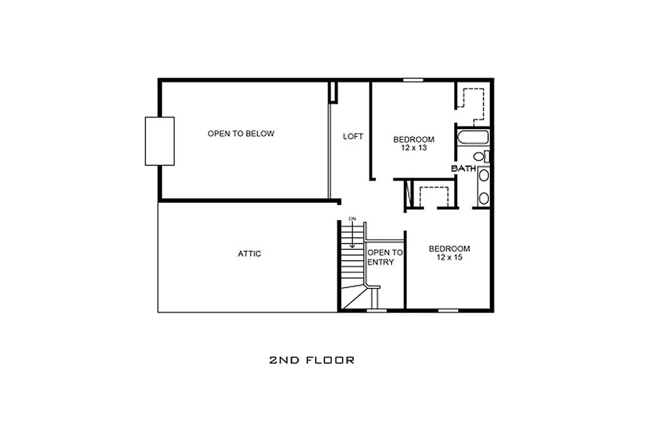 Secondary Image - Country House Plan - Lockhart 40364 - 2nd Floor Plan