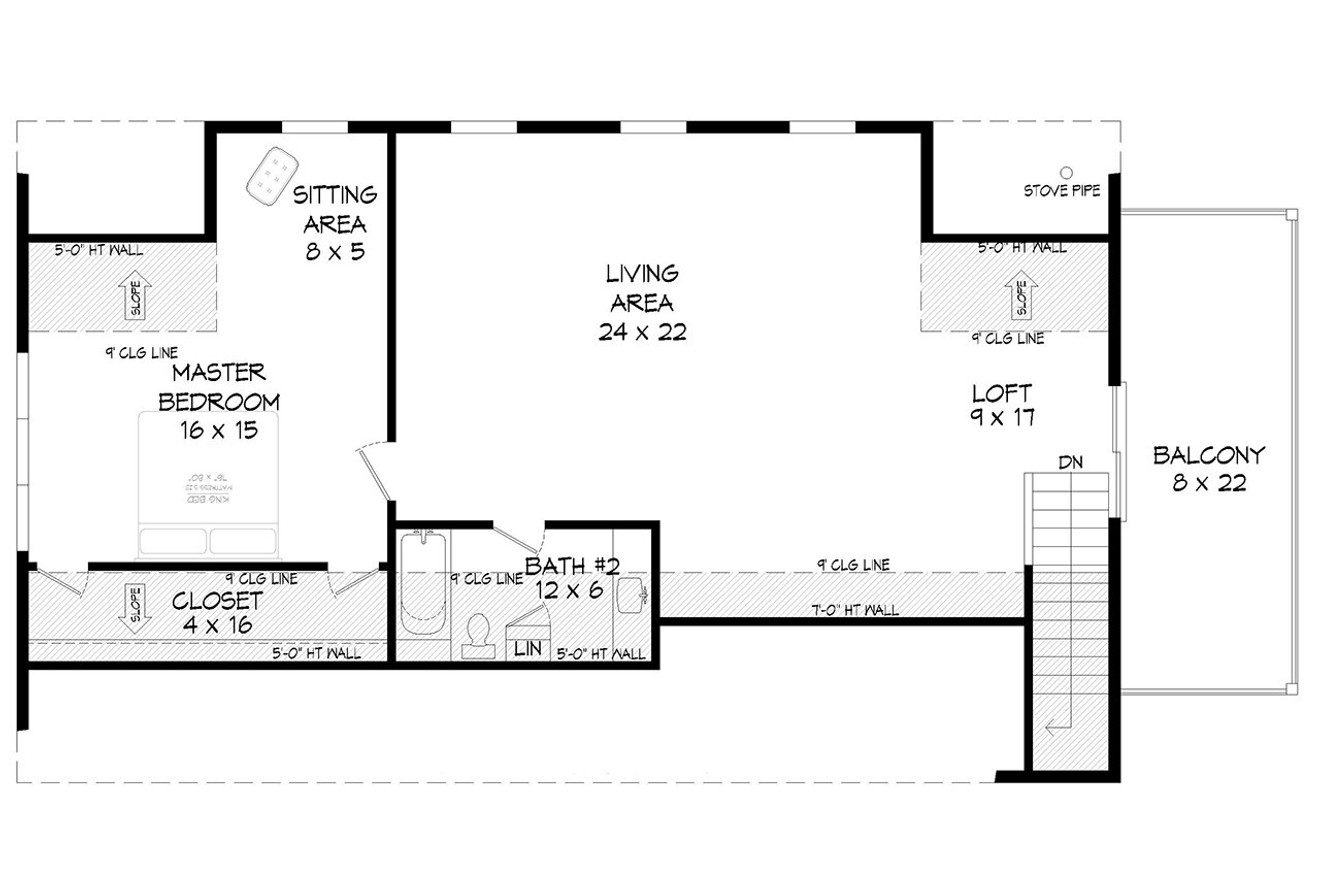 Secondary Image - Traditional House Plan - Grizzly Peak III 40399 - 2nd Floor Plan