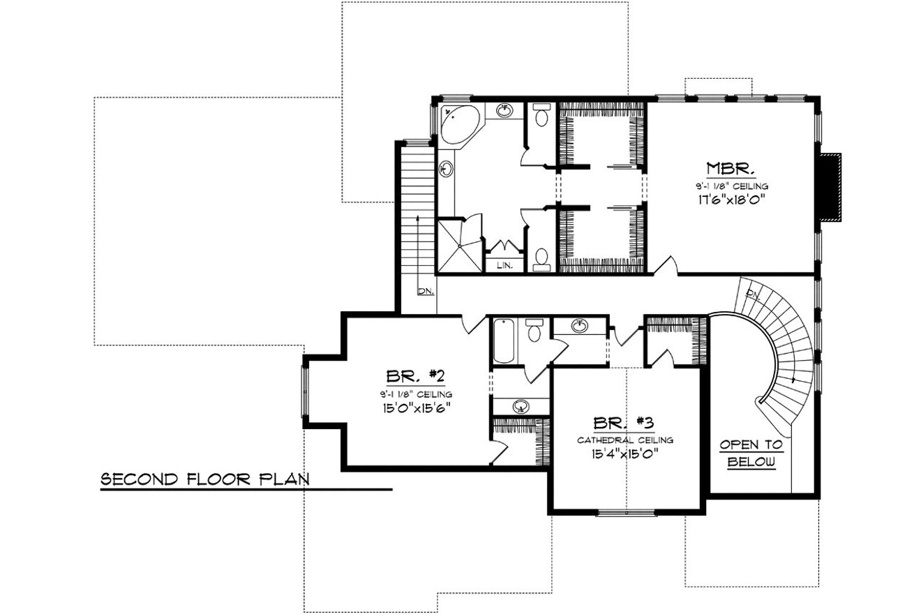 Secondary Image - Traditional House Plan - 40658 - 2nd Floor Plan