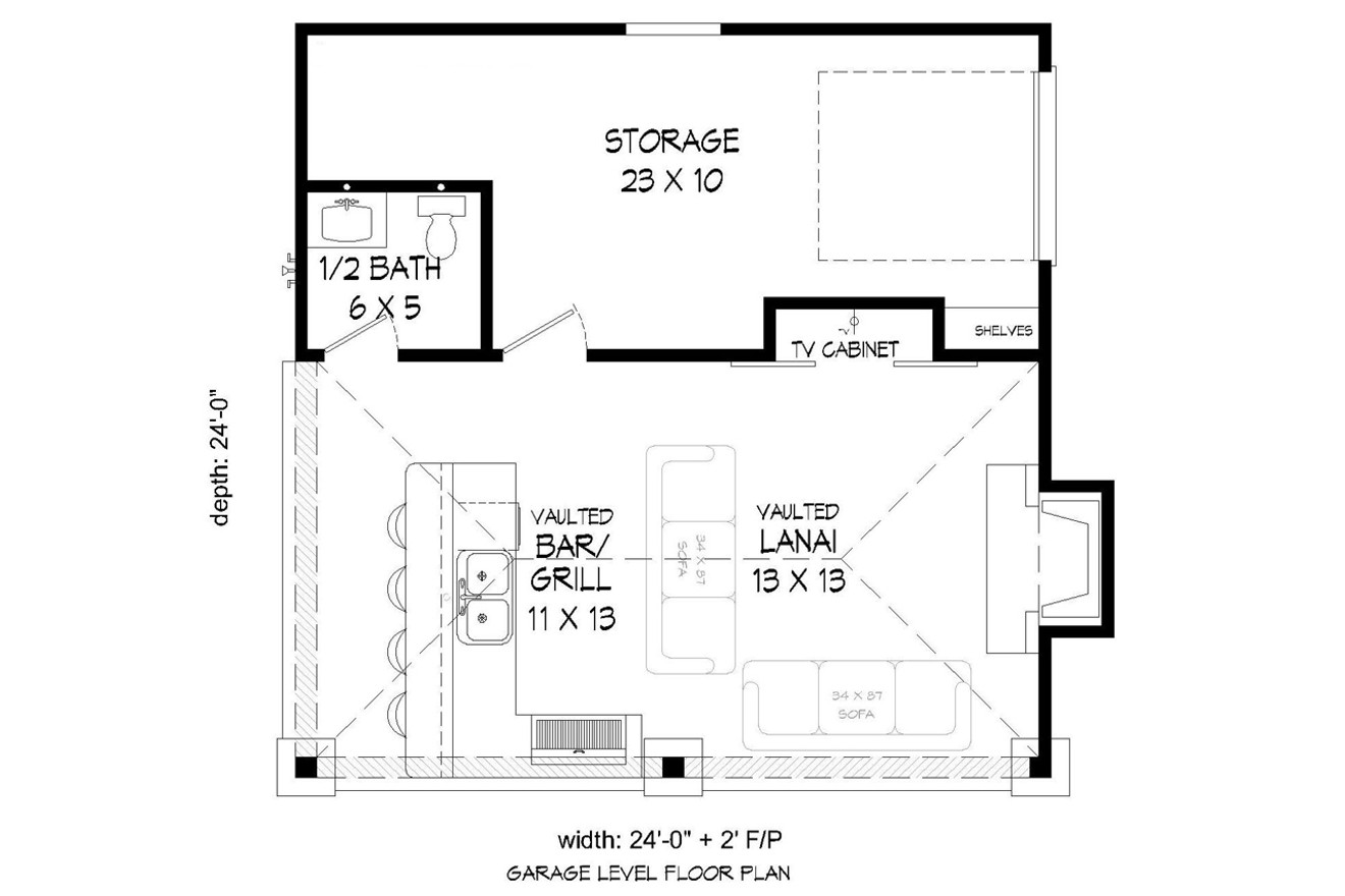 Traditional House Plan - 41073 - 1st Floor Plan