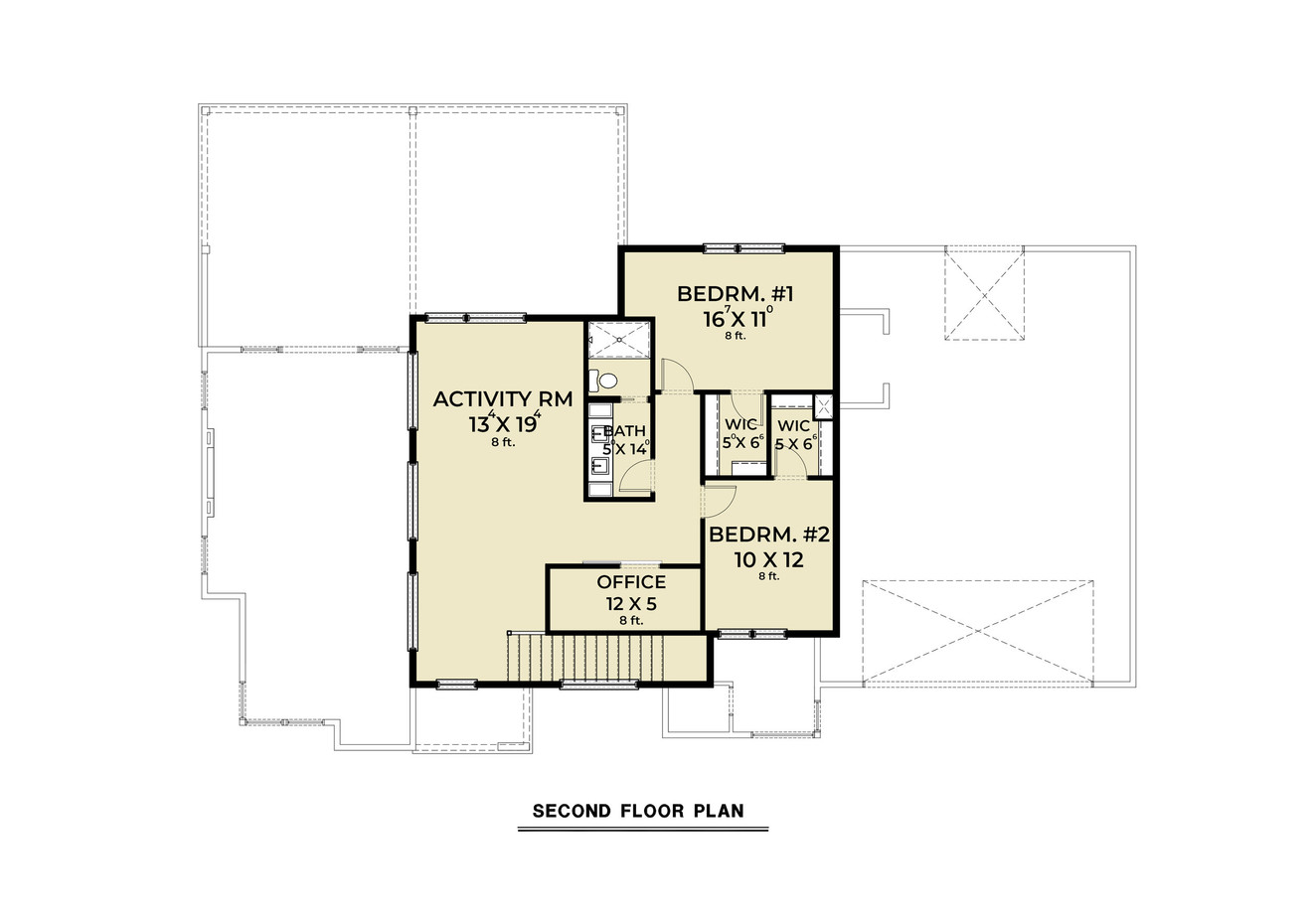 Contemporary House Plan - 41175 - 2nd Floor Plan