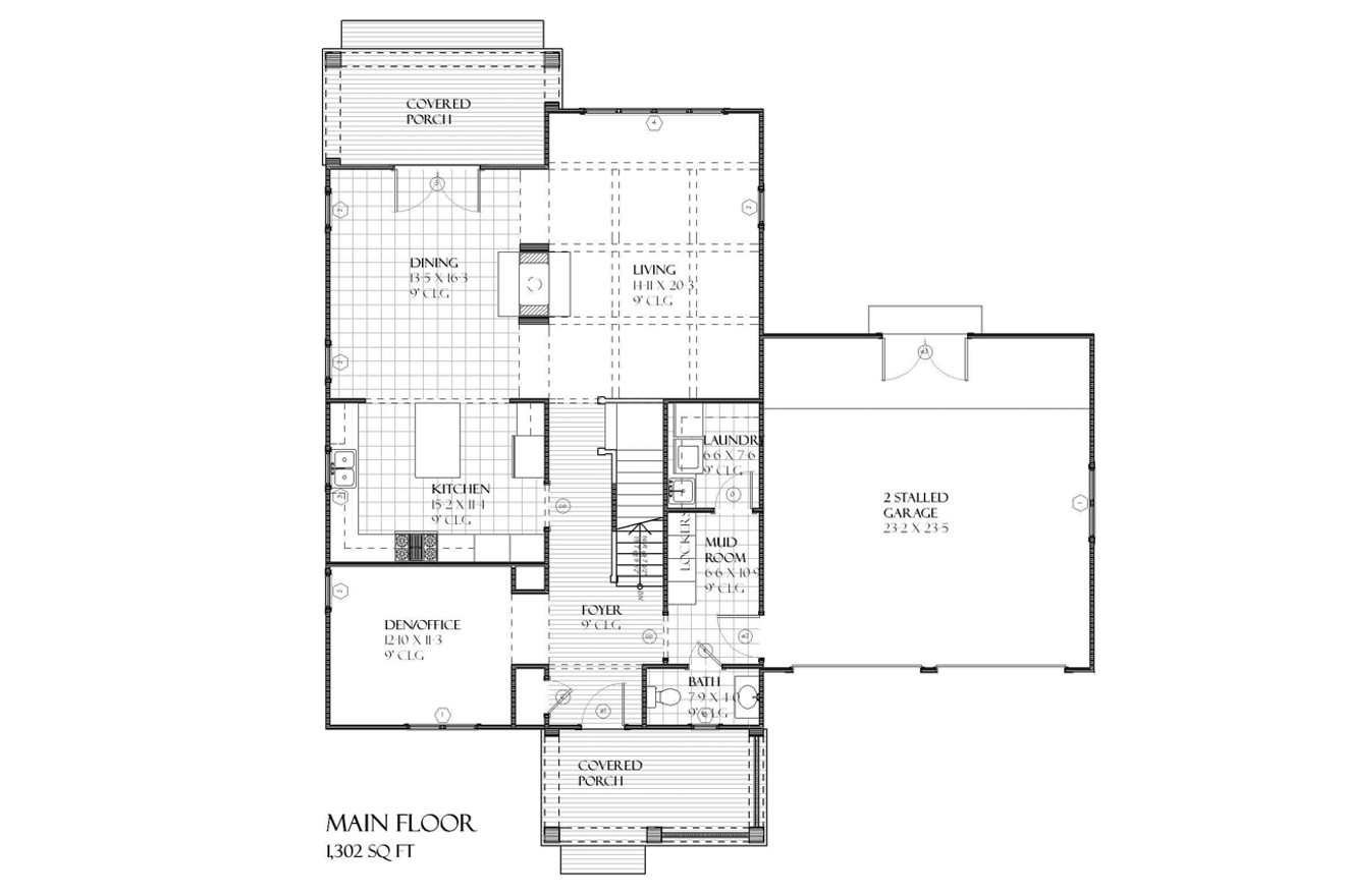 Traditional House Plan - Lenox 42031 - 1st Floor Plan