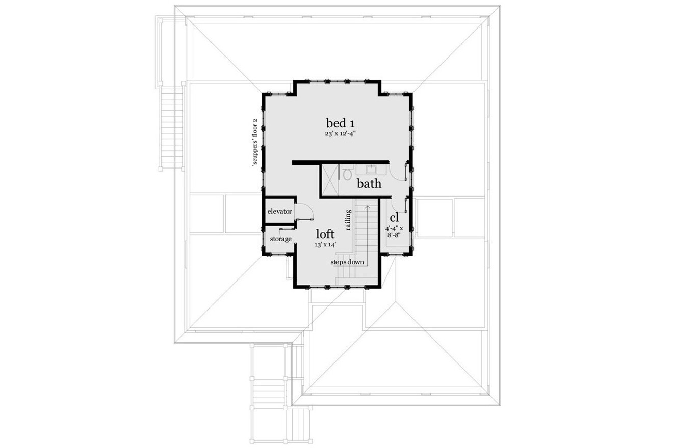 Secondary Image - Cape Cod House Plan - Scuppers 42441 - 2nd Floor Plan