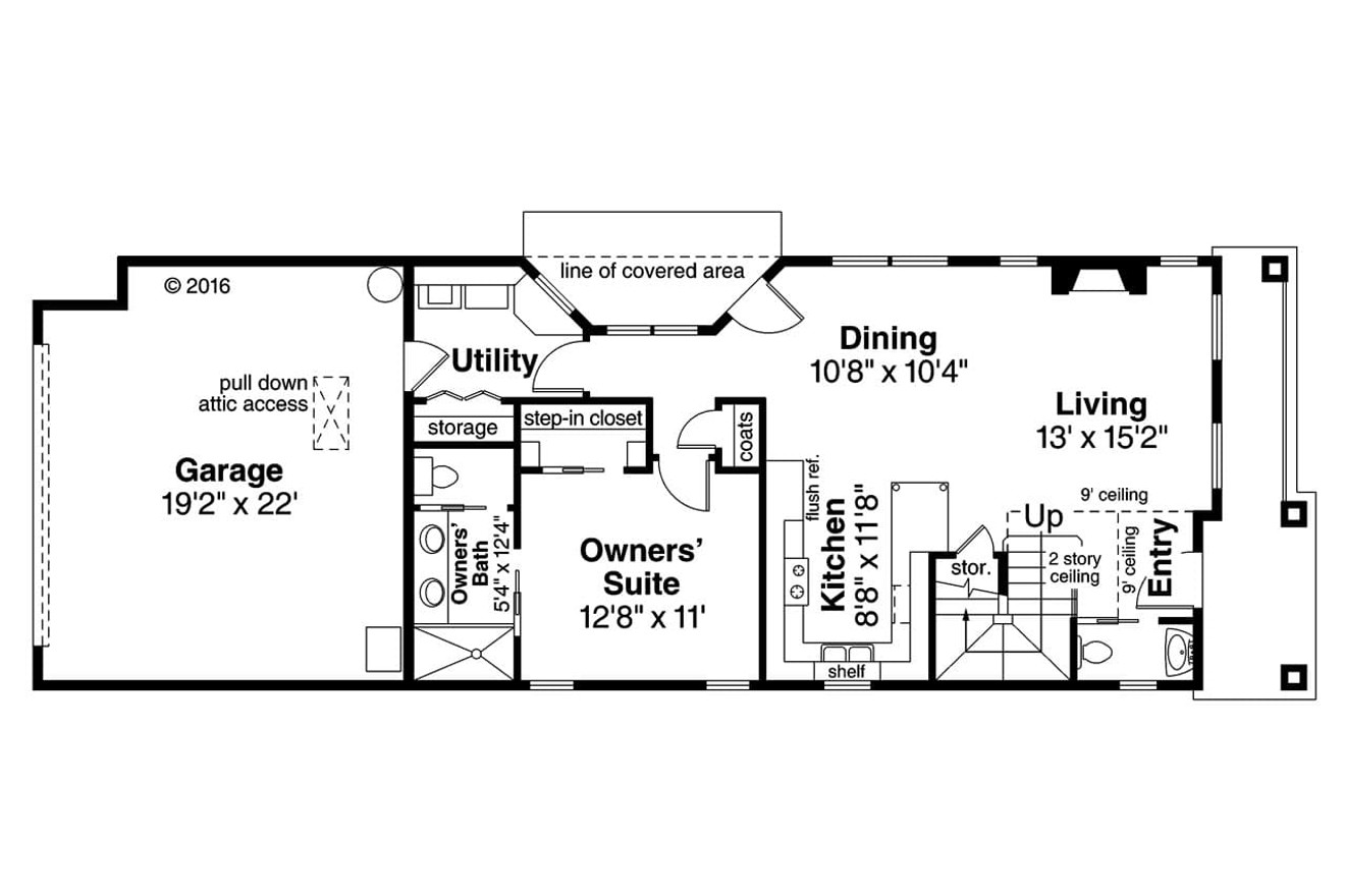 Contemporary House Plan - Montrose 42994 - 1st Floor Plan