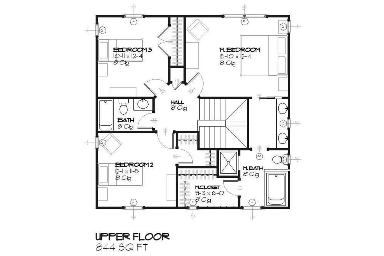 Secondary Image - Traditional House Plan - Parson 43048 - 2nd Floor Plan