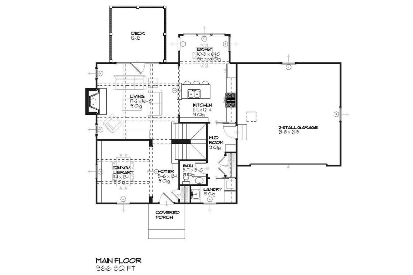 Traditional House Plan - Parson 43048 - 1st Floor Plan