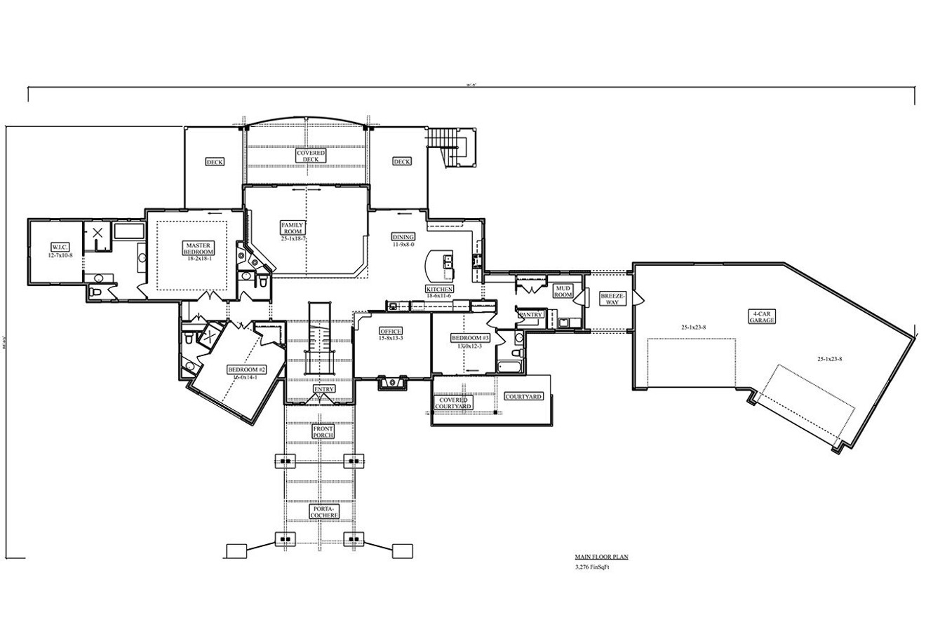 Craftsman House Plan - Bridgeport channel 43476 - 1st Floor Plan