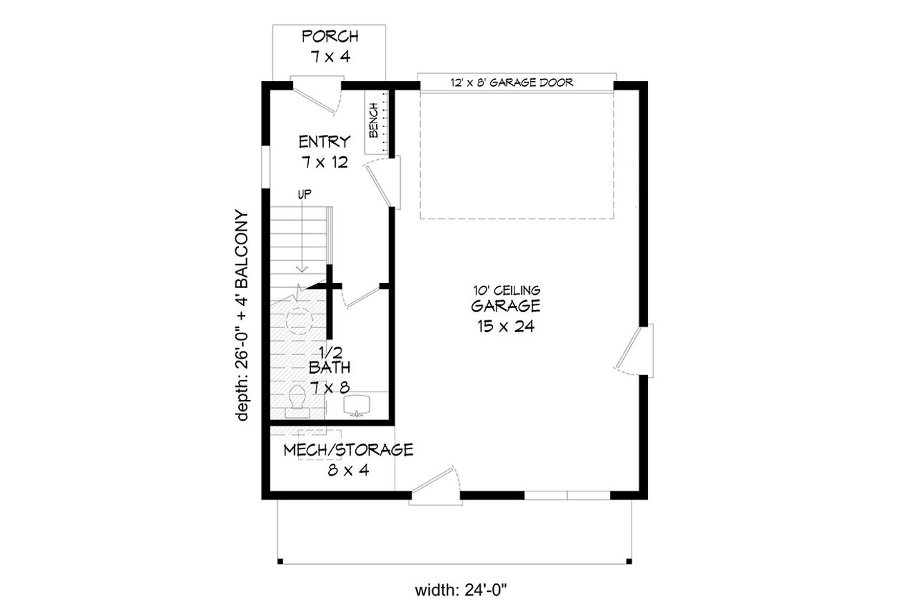 Modern House Plan - Lazy River 2 43482 - 1st Floor Plan